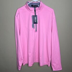 RLX Ralph Lauren Golf 1/4 Zip Men's Size XXL Pink Long Sleeve Pullover New $148